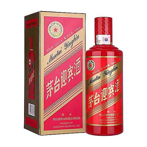 [정품] 마오타이영빈주, 중국홍(贵州茅台迎宾酒,中国红) 500ml, 53%vol