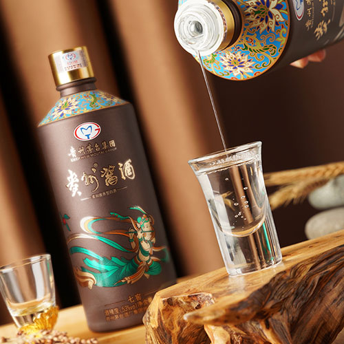 [정품]마오타이. 귀주장주,칠교(贵州茅台.贵州酱酒,七窖) 500ml 53%vol