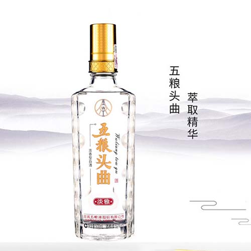[정품]우량예. 오량두곡,담아(五粮液. 五粮头曲,淡雅) 52%vol. 500ml