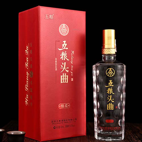 [정품]우량예. 오량두곡,유화(五粮液. 五粮头曲,柔和) 52%vol. 500ml