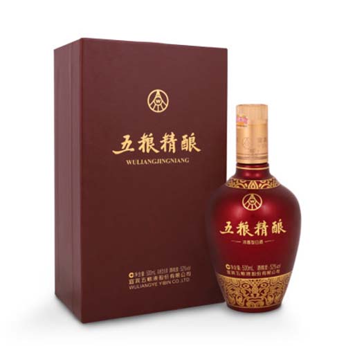 [정품]우량예. 오량정량,중국홍(五粮液. 五粮精酿,中国红) 52%vol. 500ml