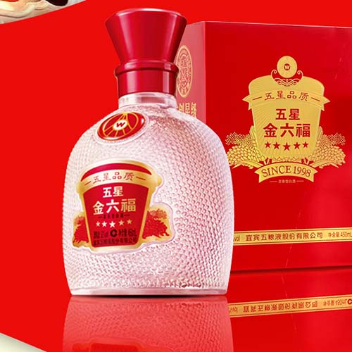 [정품]진뤼우푸,홍오성(金六福,红五星) 45%vol. 450ml