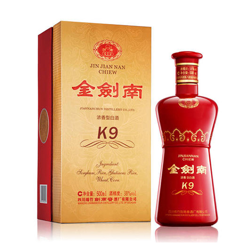 [정품]젠난춘. 금검남K9(剑南春. 金剑南 K9) 52%vol, 500ml