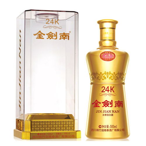 [정품]젠난춘. 금검남24K(剑南春. 金剑南24K) 52%vol, 500ml