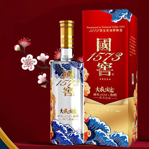 [정품]궈자오1573. 예술신춘주,대랑도금(国窖1573.艺术新春酒,大浪淘金) 52%vol. 500ml