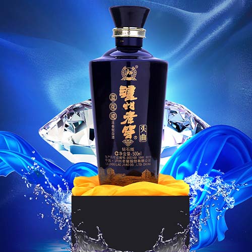 [정품]루저우라오자오. 두곡람화자,찬석판(泸州老窖. 头曲蓝花瓷,钻石版) 52%vol, 500ml
