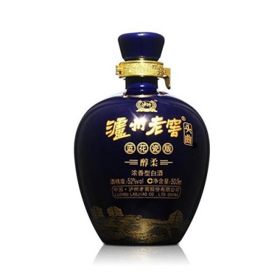 [정품]루저우라오자오(泸州老窖) 두곡람화자판(头曲蓝花瓷版) 순유(醇柔) 52%vol, 500ml
