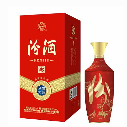 [정품]펀주, 홍화청향 분주대사(汾酒, 红花清香 汾酒大师) 500ml 53%Vol