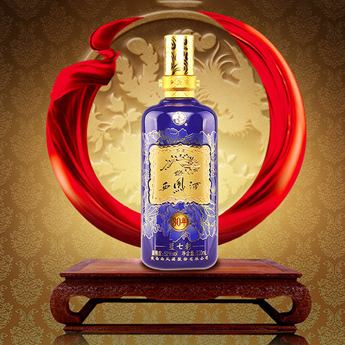 [정품]시펑주, 람칠채30년(西凤酒, 蓝七彩30年) 500ml, 52%Vol