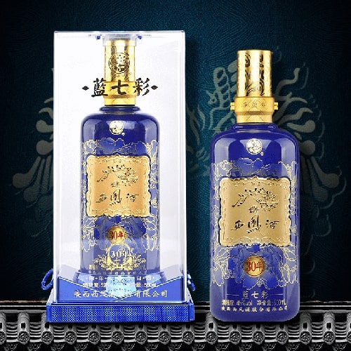 [정품]시펑주, 람칠채30년(西凤酒, 蓝七彩30年) 500ml, 52%Vol