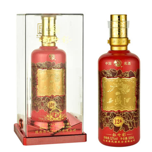 [정품]시펑주, 홍칠채12년(西凤酒, 红七彩12年) 500ml, 52%Vol