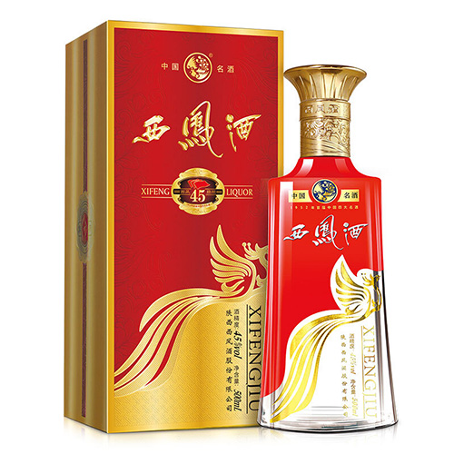 [정품]시펑주, 기치서봉주 홍정 (西凤酒, 旗帜西凤酒 红鼎) 500ml, 45%Vol