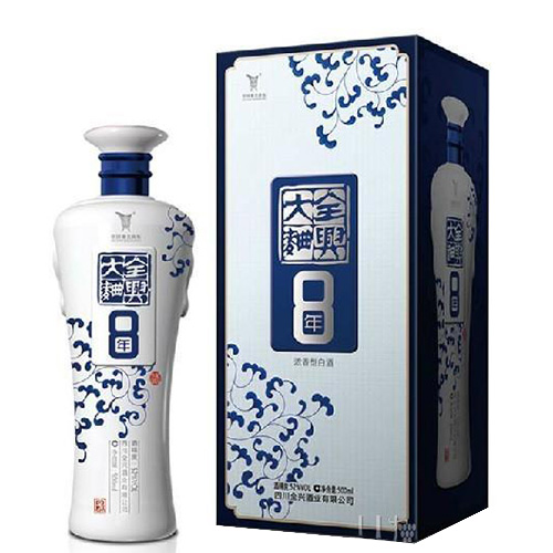 [정품]첸싱다취, 청화8(全兴大曲, 青花8) 500ml, 52%Vol