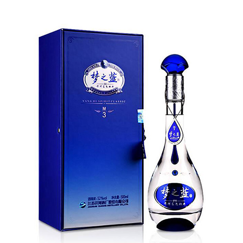 [정품]양허란스징덴, 몽지람M3 (洋河蓝色经典, 梦之蓝M3) 500ml, 40.8/45/52%Vol
