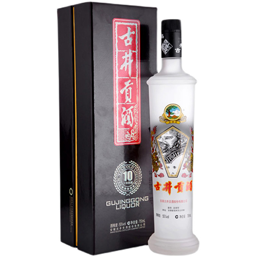 [정품]구징공주(古井贡酒). 10년진양(10年陈酿) 750ml, 55%Vol