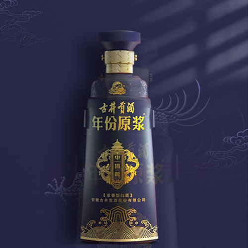 [정품]구징공주, 년분원장중국용.남(古井贡酒, 年份原浆中国龙.蓝) 500ml, 50%Vol