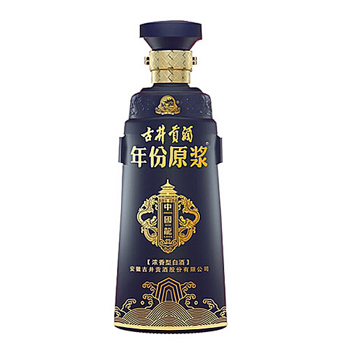 [정품]구징공주, 년분원장중국용.남(古井贡酒, 年份原浆中国龙.蓝) 500ml, 50%Vol