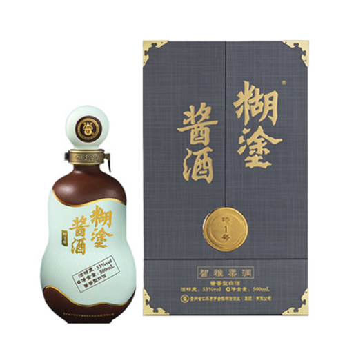 [정품]바이니엔후투. 장향 특1호(百年糊涂,酱酒 特1号) 500ml, 53%Vol
