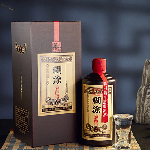 [정품]바이니엔후투. 노장향 감장일성(百年糊涂,老酱香鉴藏一星) 500ml, 53%Vol