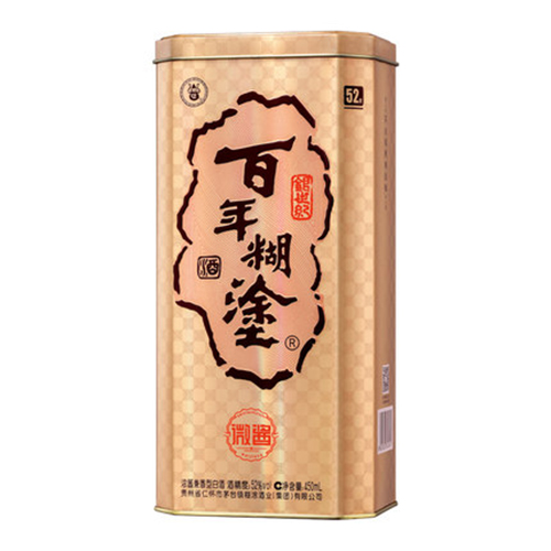 [정품]바이니엔후투. 은세기미장(百年糊涂, 银世纪微酱) 450ml, 38%/52%Vol