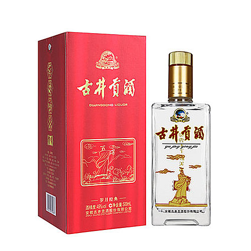 [정품]구징공주, 세월경전락애(古井贡酒.岁月经典乐喝) 500ml, 45%Vol