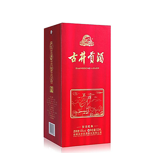 [정품]구징공주, 세월경전락애(古井贡酒.岁月经典乐喝) 500ml, 45%Vol