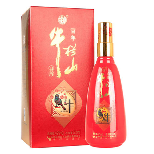[정품]우란산. 이과두,금희우(牛栏山.二锅头,金喜牛) 500ml, 42%Vol