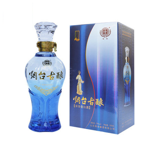 [정품]옌타이구냥.람도(烟台古酿.蓝图) 500ml, 34%Vol