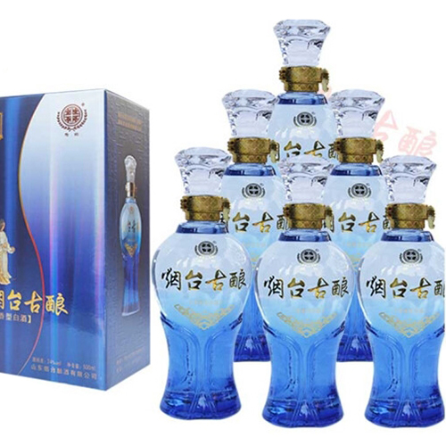 [정품]옌타이구냥.람도(烟台古酿.蓝图) 500ml, 34%Vol