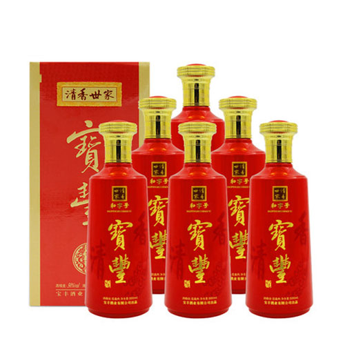[정품]빠오펑주, 청향세가,화자호(宝丰酒,清香世家,和字号) 500ml, 50%Vol