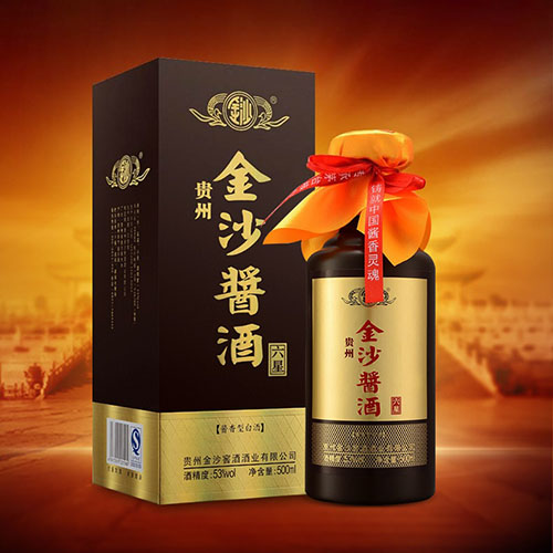 [정품]진사회이사주. 장주6성(金沙回沙酒. 酱酒6星) 500ml, 53%Vol