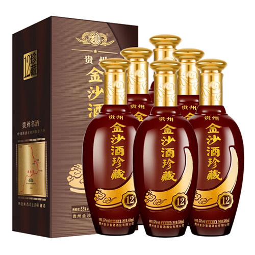 [정품]진사회이사주. 진장12(金沙回沙酒. 珍藏12) 500ml, 53%Vol