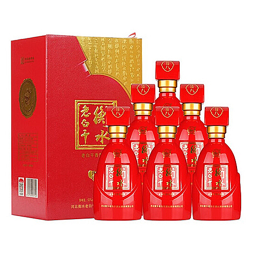[정품]헝쉐이라오바이간. 우급8(衡水老白干. 优级八) 500ml, 52%Vol