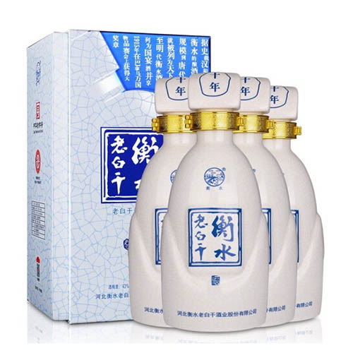 [정품]헝쉐이라오바이간. 고법10(衡水老白干. 古法10) 500ml, 43%vol