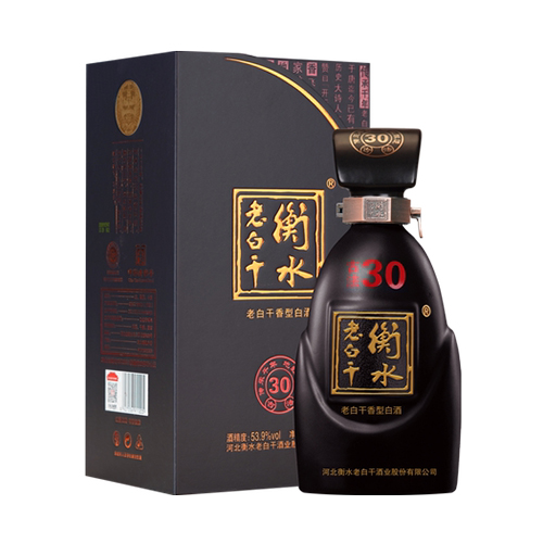 [정품]헝쉐이라오바이간. 고법30(衡水老白干. 古法30) 500ml, 39%vol. 53.9%vol.