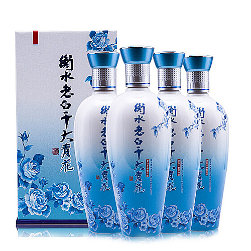 [정품]헝쉐이라오바이간. 대청화(衡水老白干. 大青花) 500ml, 40%vol.