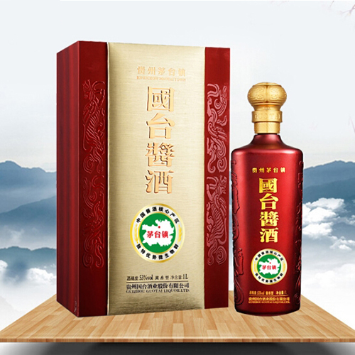 [정품]궈타이. 장주,예합장(国台.酱酒,礼盒装) 1000ml. 53%vol.
