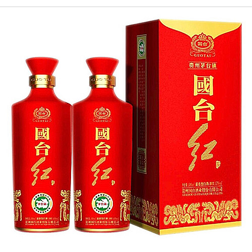[정품]궈타이. 국태홍(国台.国台红) 500ml. 53%vol.