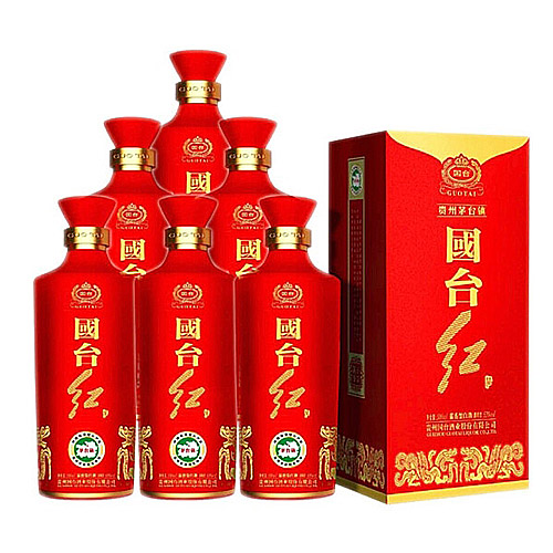 [정품]궈타이. 국태홍(国台.国台红) 500ml. 53%vol.