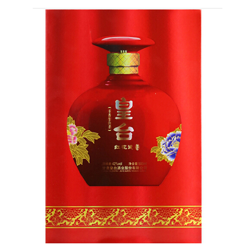 [정품]황타이주. 홍화자(皇台酒. 红花瓷) 500ml. 42%vol.