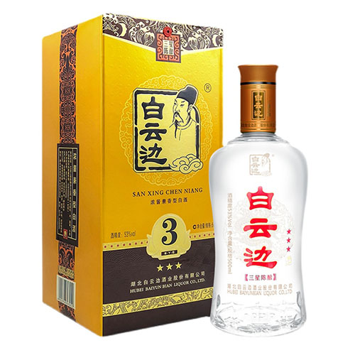[정품]바이윈볜. 삼성진양(白云边.三星陈酿) 500ml. 42% & 53%vol.