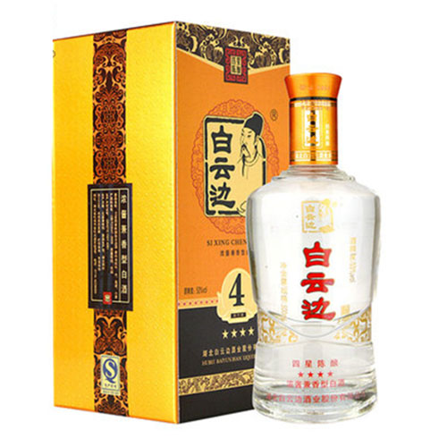 [정품]바이윈볜. 사성진양(白云边.四星陈酿) 500ml. 42% & 53%vol.