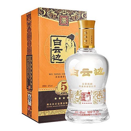 [정품]바이윈볜. 오성진양(白云边.五星陈酿) 500ml. 42% & 53%vol.