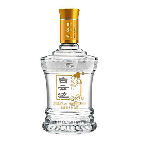 [정품]바이윈볜. 15년진양(白云边.十五年陈酿) 500ml. 42%