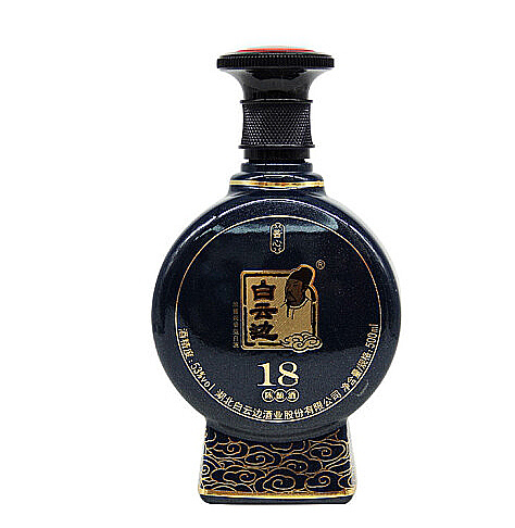 [정품]바이윈볜. 18년,장심진양(白云边.十八年 酱心陈酿) 500ml. 53%vol.