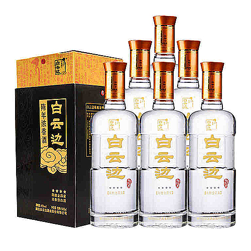 [정품]바이윈볜. 진양,금4성(白云边. 陈酿金四星) 500ml. 45%vol.