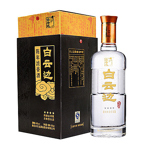 [정품]바이윈볜. 진양,금4성(白云边. 陈酿金四星) 500ml. 45%vol.