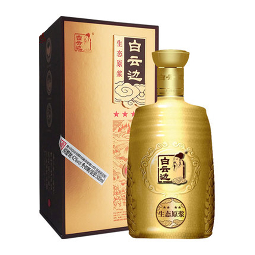[정품]바이윈볜. 생태원장,금4성(白云边. 生态原浆,金四星) 500ml. 45%vol.
