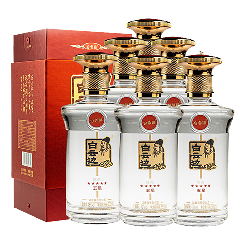 [정품]바이윈볜. 오성진장(白云边.五星陈藏) 500ml. 45% .