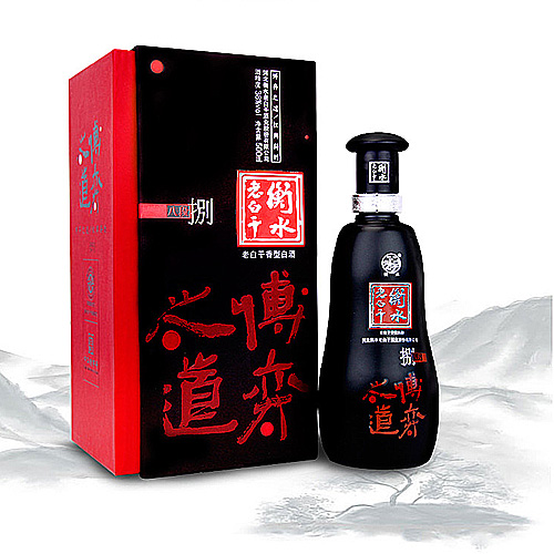 [정품]헝쉐이라오바이간. 박혁지도8단(衡水老白干. 博弈之道八段 ) 500ml, 38%vol.